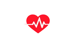 Bromley Resuscitation Training logo featuring a red heart with an ECG heartbeat line